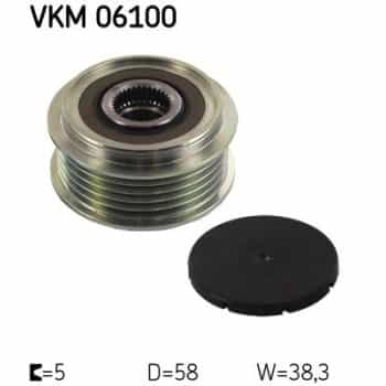Poulie roue libre, alternateur VKM 06100 SKF