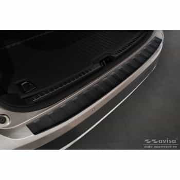 Protection de seuil de coffre en inox noir mat adaptable à Volvo V90 9/2016- 'Ribs'