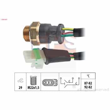 Interrupteur de température, ventilateur de radiateur Made in Italy - OE Equivalent 1.850.661 EPS Facet