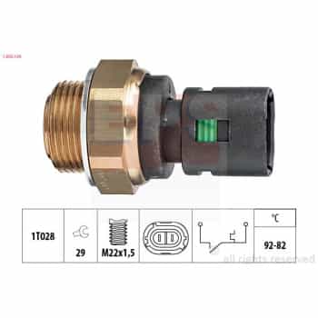 Interrupteur de température, ventilateur de radiateur Made in Italy - OE Equivalent 1.850.128 EPS Facet