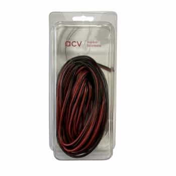 câble haut-parleur 2x 1,5mm n/b 10 m sous blister