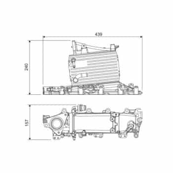 Refroidisseur intermédiaire, refroidisseur d'air de suralimentation 818684 Valeo