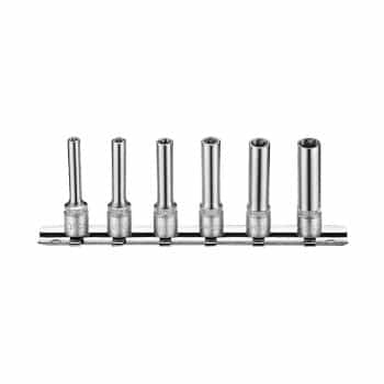 Jeu de douilles 1/4" Torx longues 6 pièces