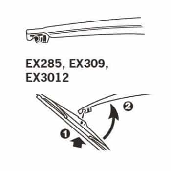 Lame d'essuie-glace EX3012 Trico