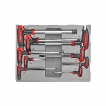 Jeu de 9 clés hexagonales à tête sphérique (SAE)