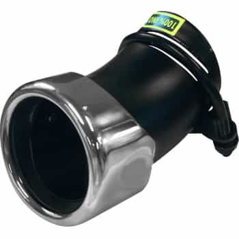 Garniture d'échappement en acier inoxydable - ronde 76mm - longueur ajustable - raccord 45-55mm