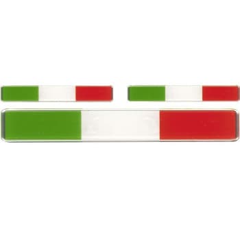 Autocollant 3D ''Drapeau Italie'' 3pcs.