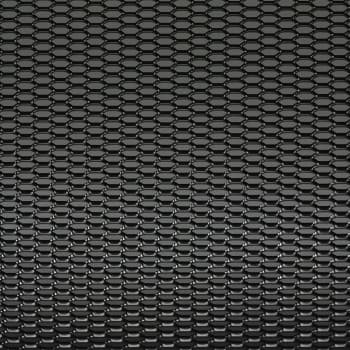 Racing mesh aluminium noir - nid d'abeille 12x6mm - 125x25cm
