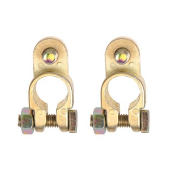 Jeu de pinces pour pôles de batterie (+) et (-) avec boulon