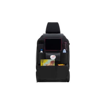 Organisateur de siège d'auto universel - cuir PVC noir