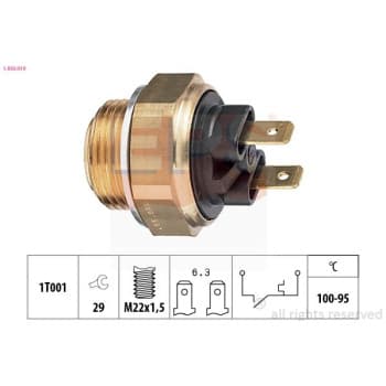 Interrupteur de température, ventilateur de radiateur Made in Italy - OE Equivalent 1.850.019 EPS Facet