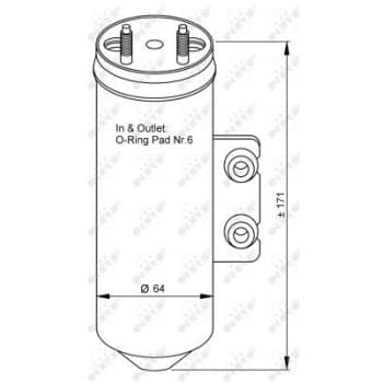 Filtre déshydratant, climatisation EASY FIT 33198 NRF