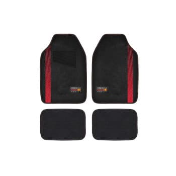 Ensemble de 4 tapis de voiture universels Red Bull Oracle, noir/rouge